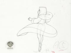 Vintage The New Batman Adventures Original Production Drawing: Poison Ivy, Batman