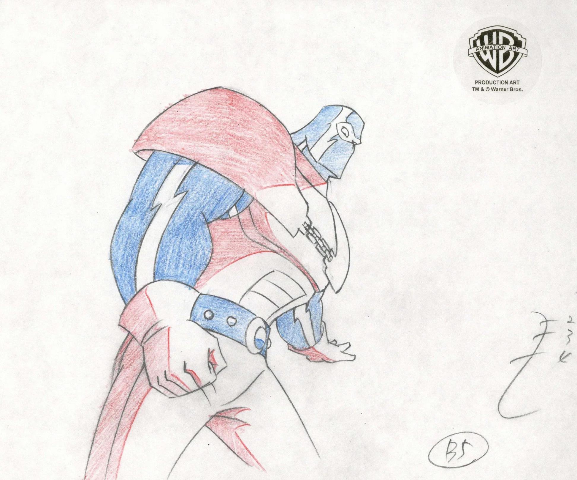 Batman The Animated Series Original Production Drawing: Lock-Up - Art by DC Comics Studio Artists