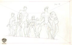 Retro Legion of Superheroes Original Production Drawing: The Legion