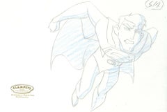 Retro Legion of Superheroes Original Production Drawing: Superman