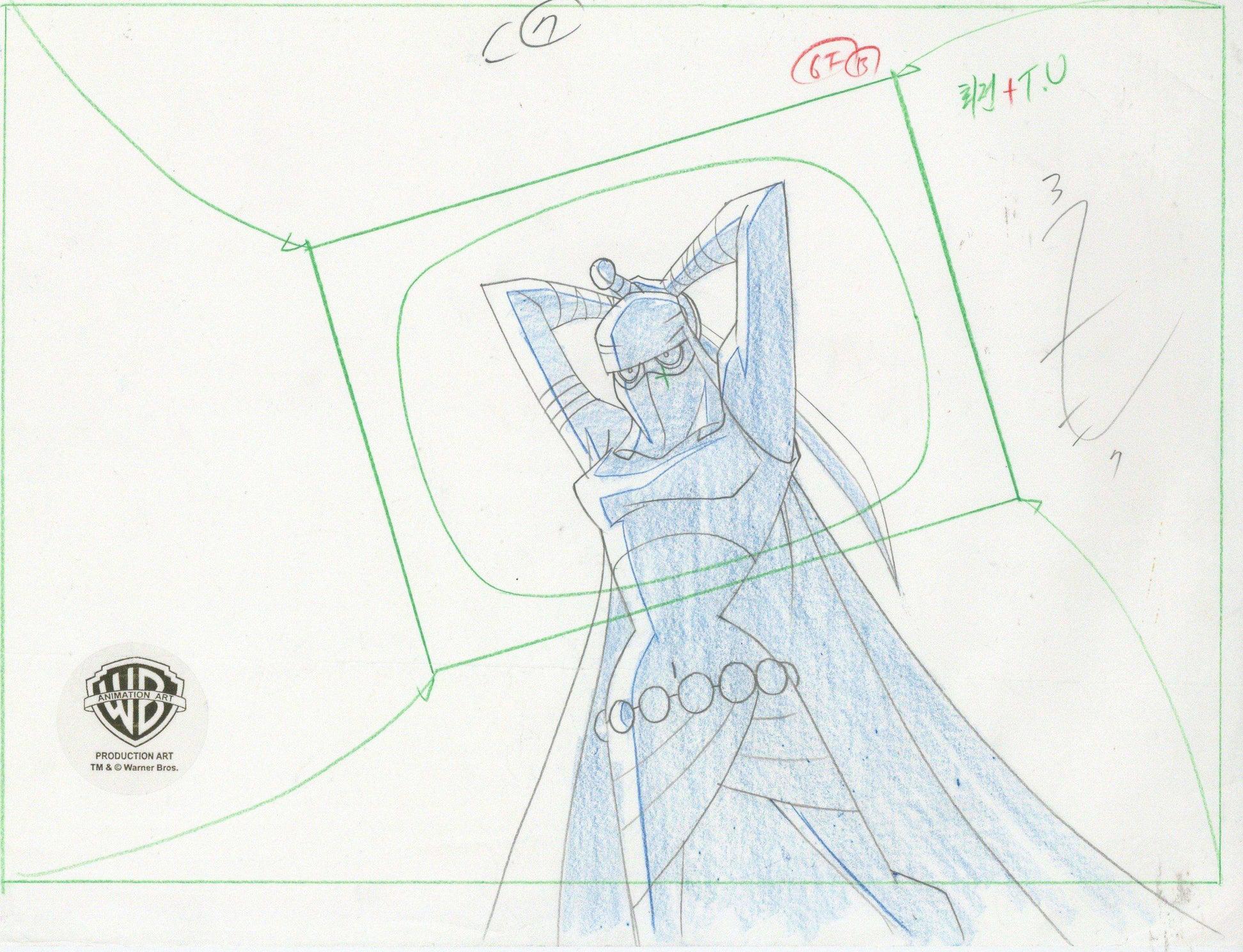 Batman Beyond Original Production Drawing: Curare - Art by DC Comics Studio Artists
