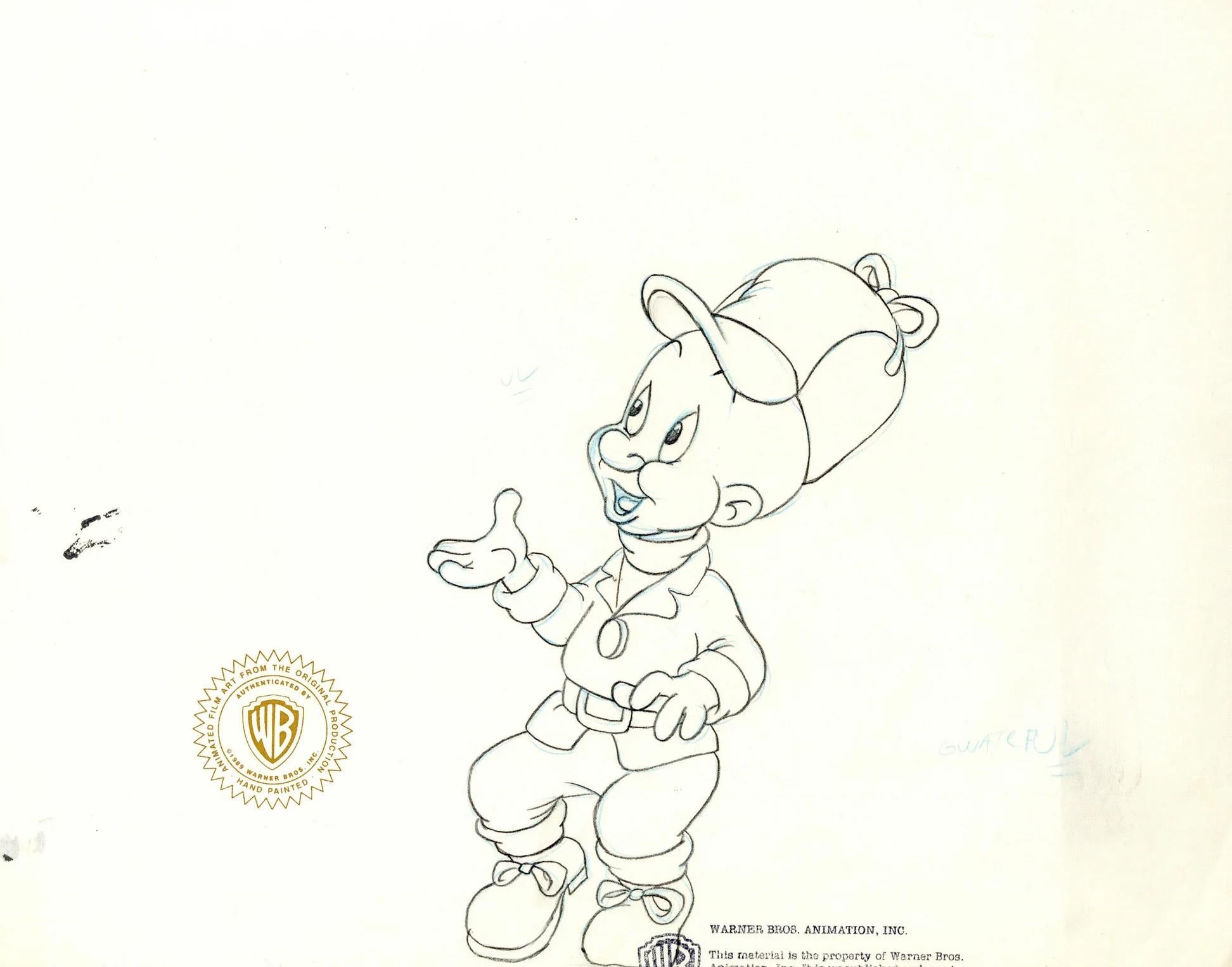 Disegno originale della produzione Looney Tunes: Elmer Fudd - Art di Looney Tunes Studio Artists