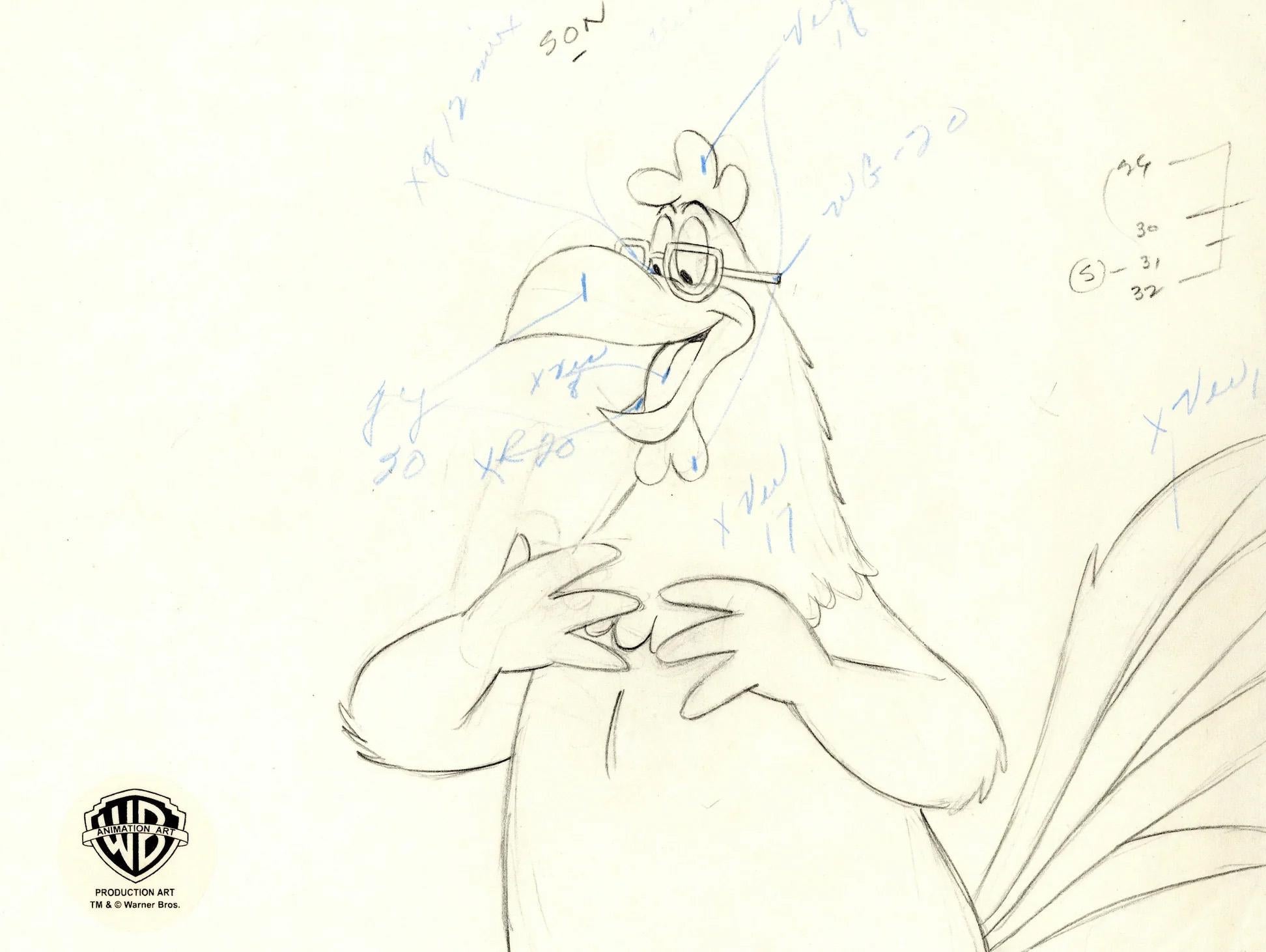 Looney Tunes Original Production Drawing: Foghorn Leghorn - Art by Looney Tunes Studio Artists