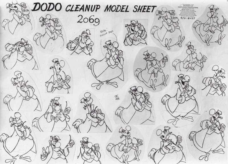 Vintage Animation Sheet - 32 For Sale on 1stDibs