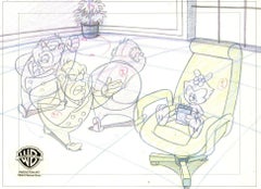 Animaniacs Original-Produktionszeichnung: Punkt und Plotz