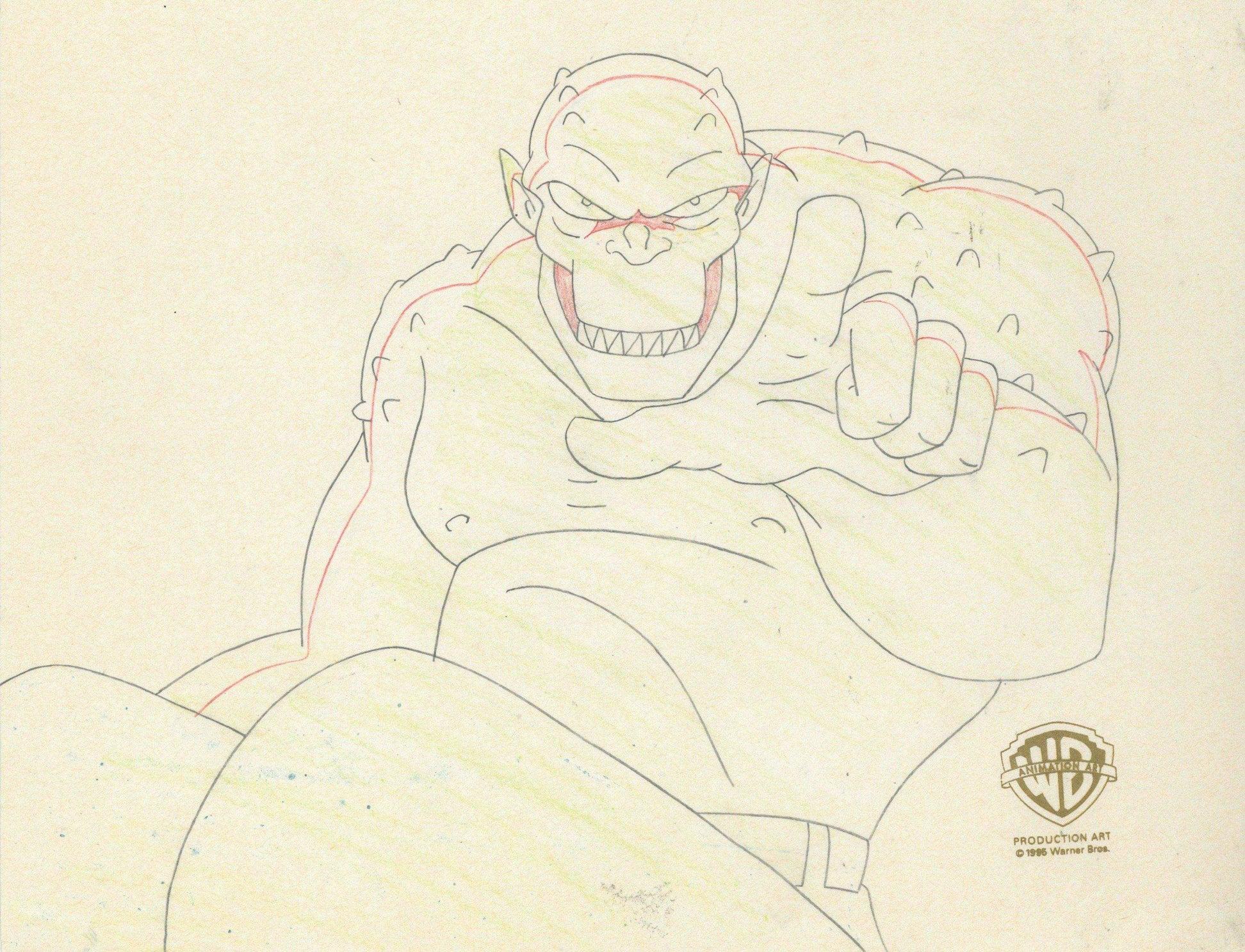 Batman The Animated Series Original Production Drawing: Killer Croc - Art by DC Comics Studio Artists