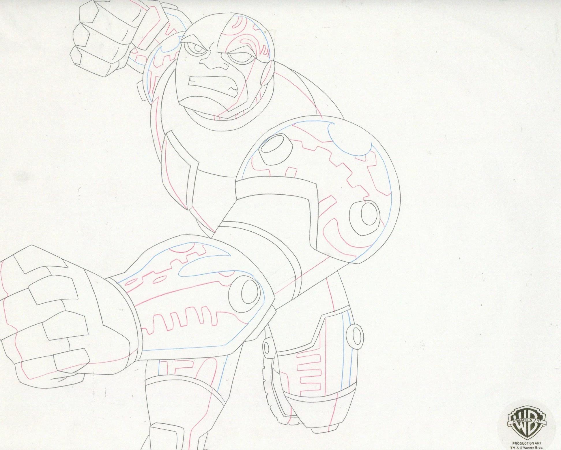 Teen Titans Original Production Drawing: Cyborg - Art by DC Comics Studio Artists