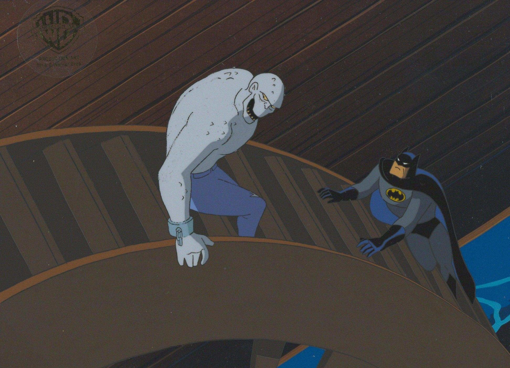 Batman The Animated Series Original Production Cel: Batman and Killer Croc - Art by DC Comics Studio Artists