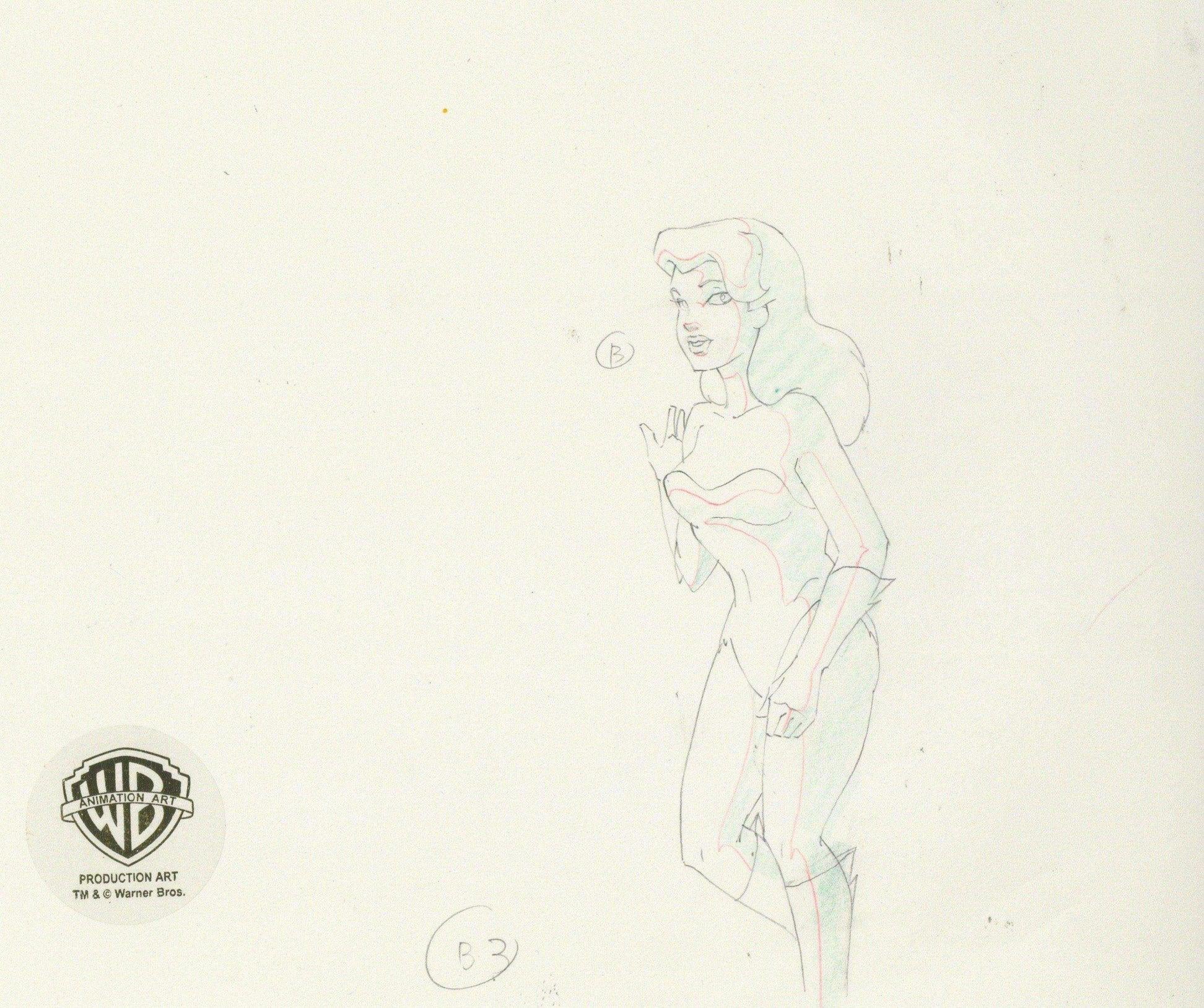 Batman La Serie Animada Dibujo Original de Producción: Hiedra Venenosa - Art de DC Comics Studio Artists