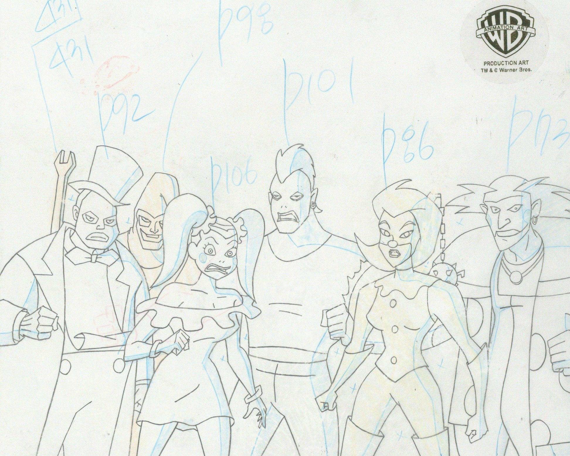 Batman Beyond Original Production Drawing: Jokerz - Art by DC Comics Studio Artists