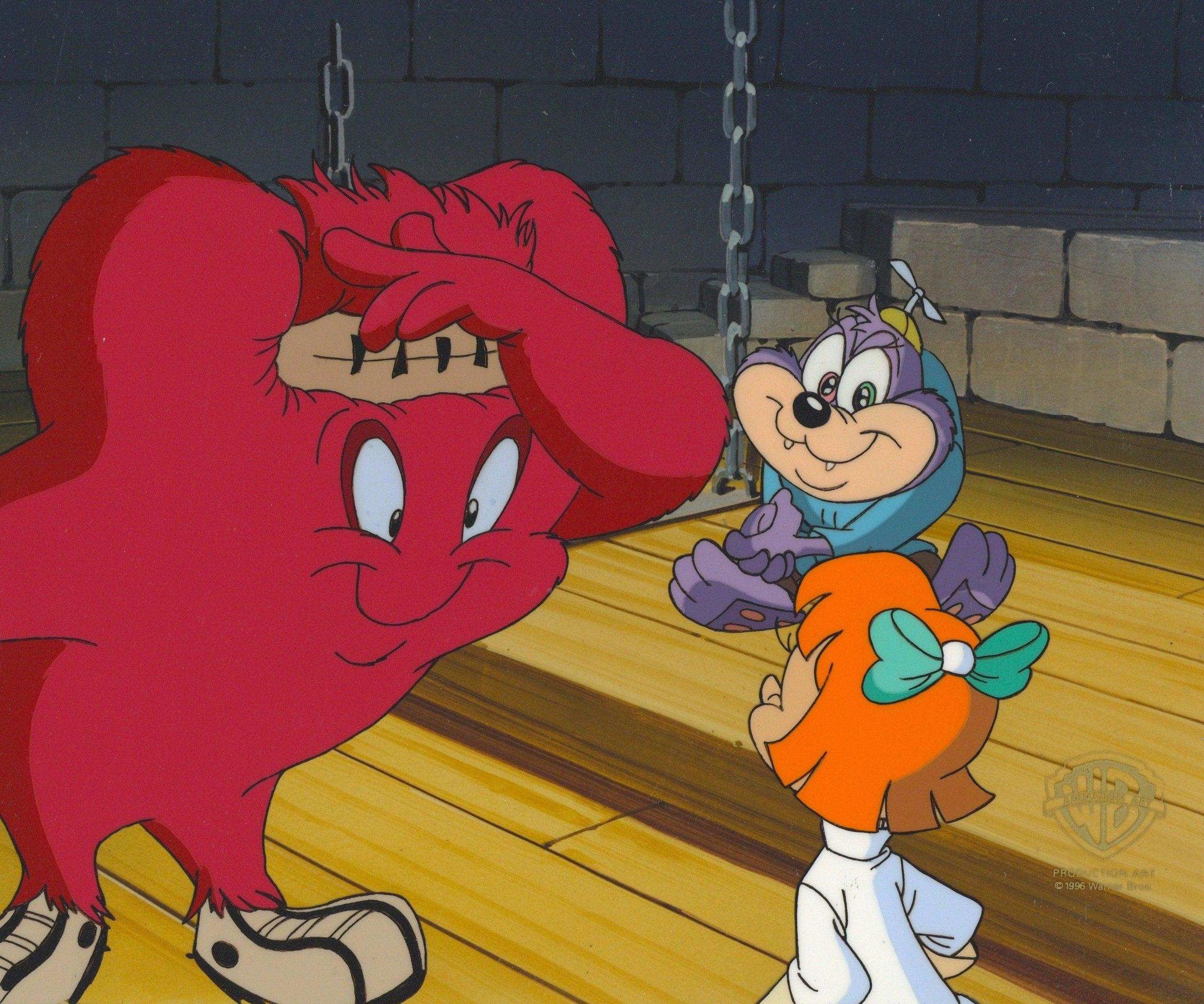 Tiny Toons Original Production Cel: Gossamer, Dizzy Devil e Elmyra