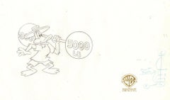 Vintage Looney Tunes Original Production Drawing: Daffy Duck