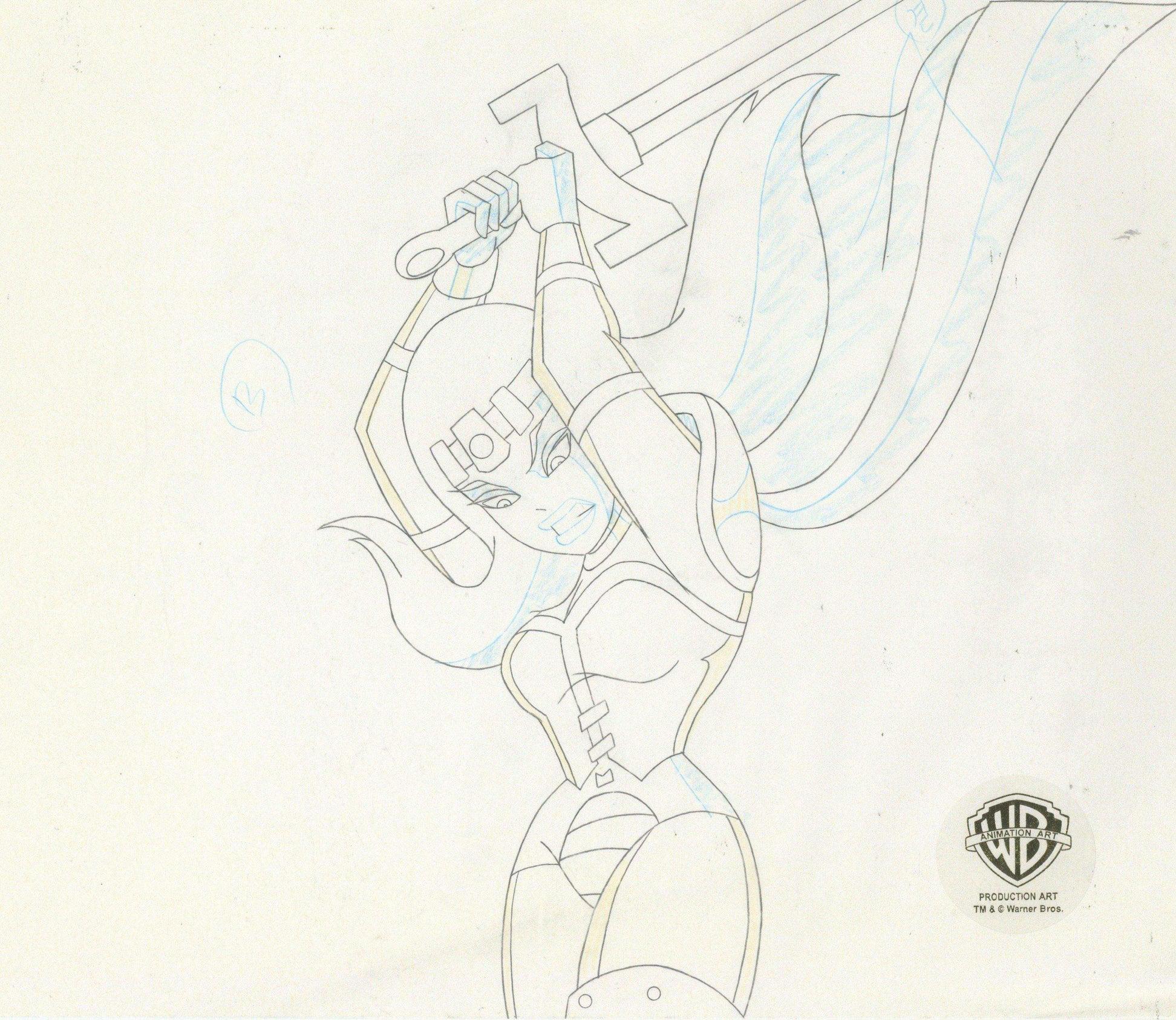 Superman the Animated Series Original Production Drawing: Maxima - Art by DC Comics Studio Artists