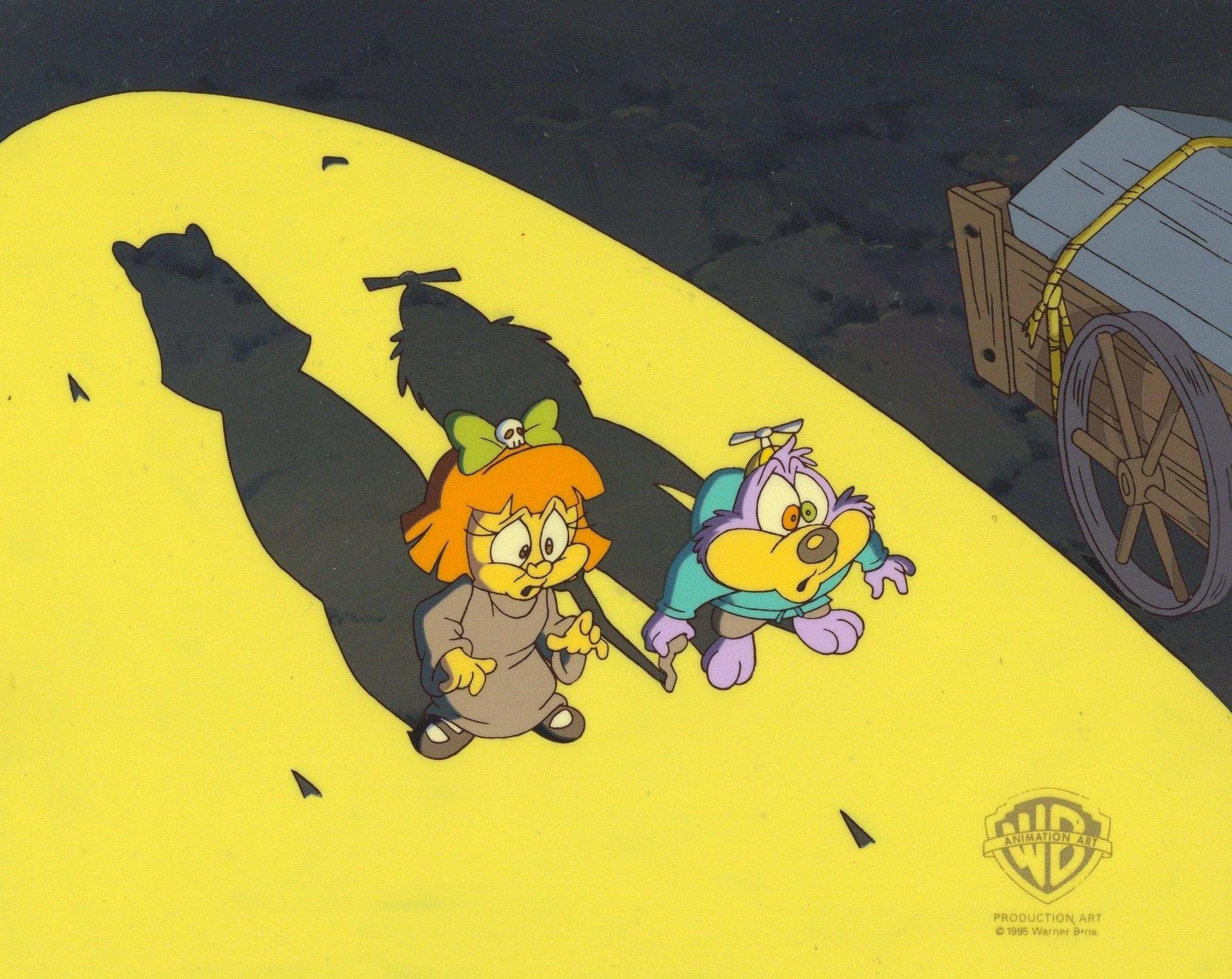 Tiny Toons Original Production Cel: Elmyra and Dizzy Devil - Art by Warner Bros. Studio Artists
