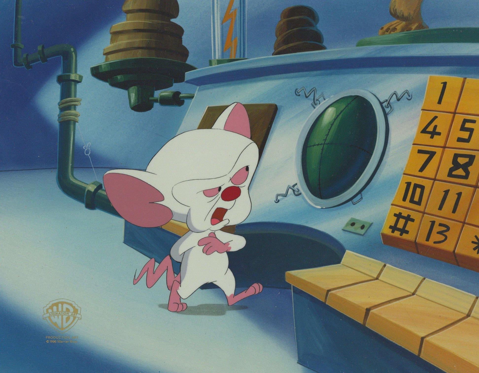 Pinky And The Brain Original Production Cel: Brain - Art by Warner Bros. Studio Artists