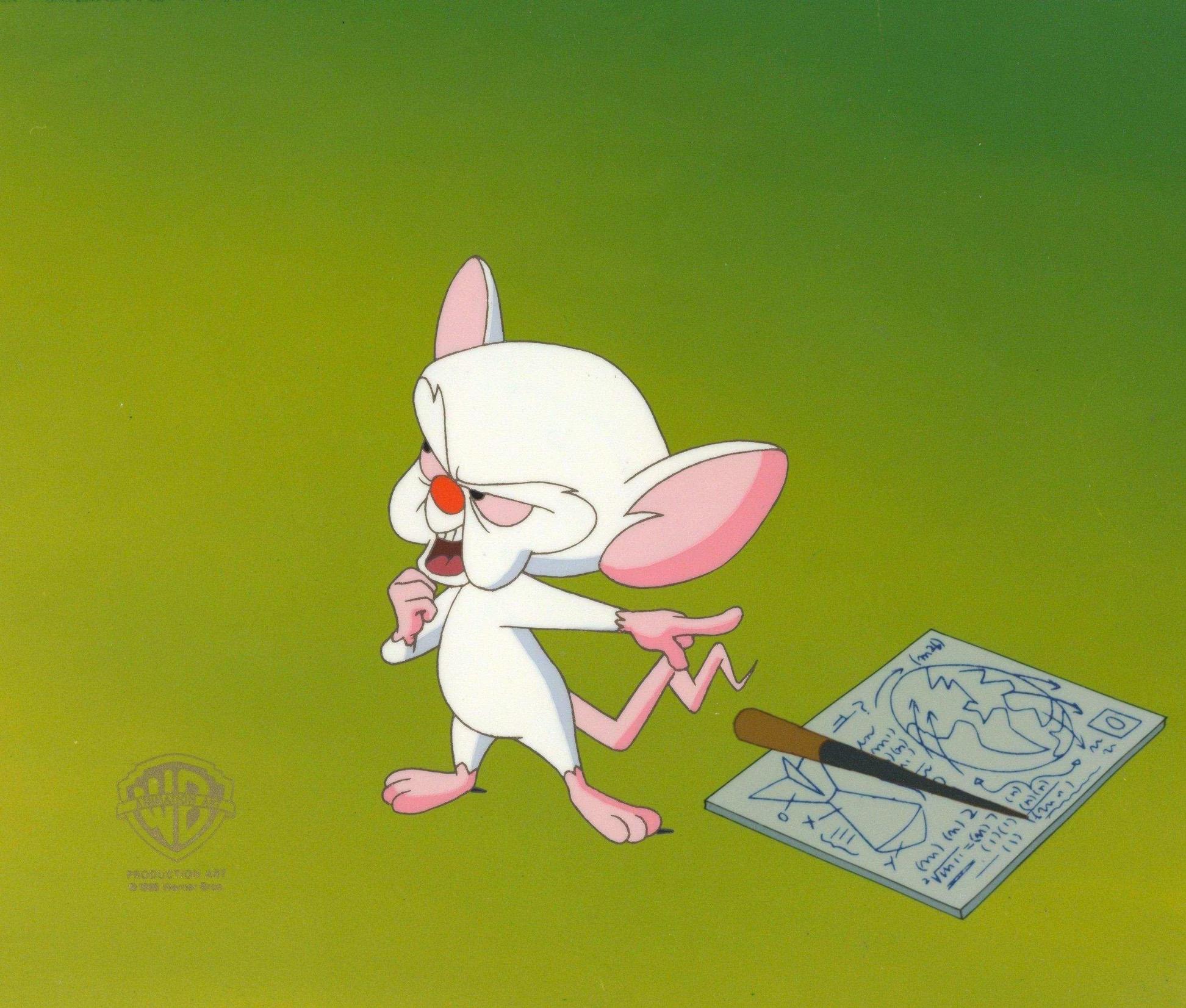 Pinky And The Brain Original Production Cel: Brain - Art by Warner Bros. Studio Artists