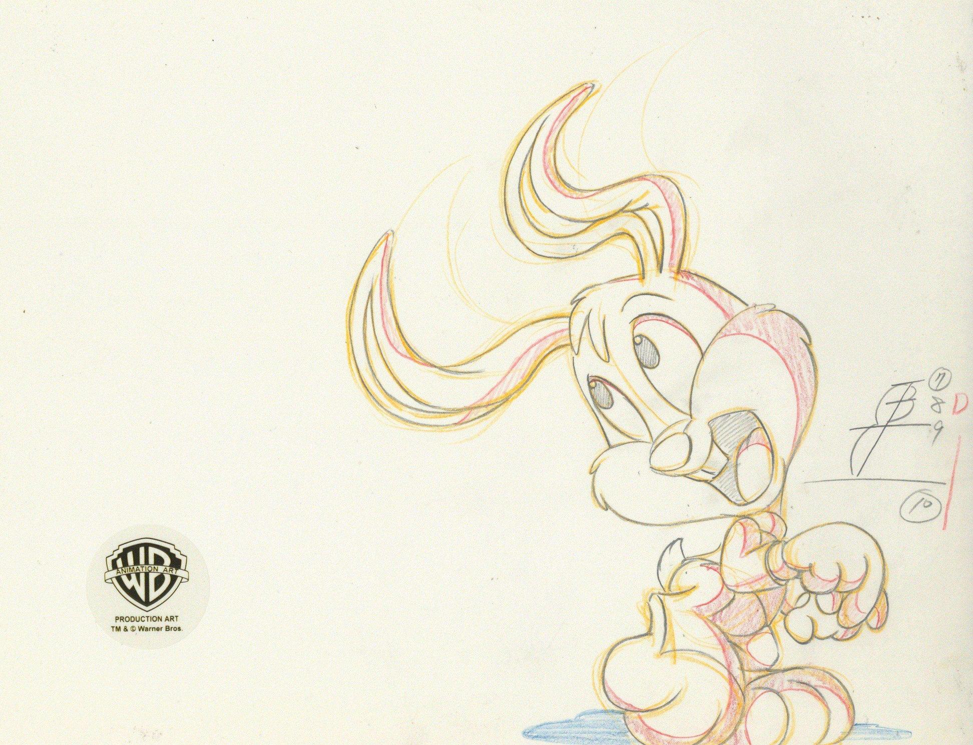 Tiny Toons Original Production Drawing: Buster - Art by DC Comics Studio Artists
