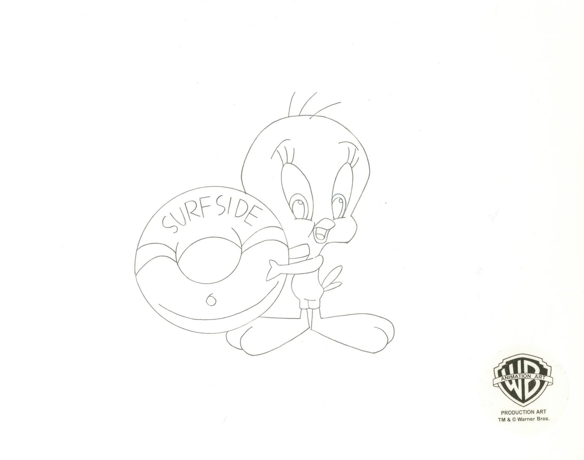 Sylvester and Tweety Mysteries Original Production Drawing: Tweety - Art by Warner Bros. Studio Artists