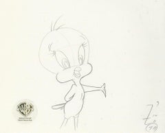 Vintage Looney Tunes Original Production Drawing: Tweety Bird