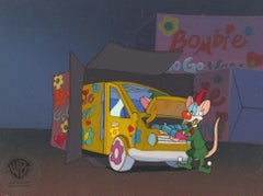 Vintage Pinky And The Brain Original Production Cel on Original Background: Pinky