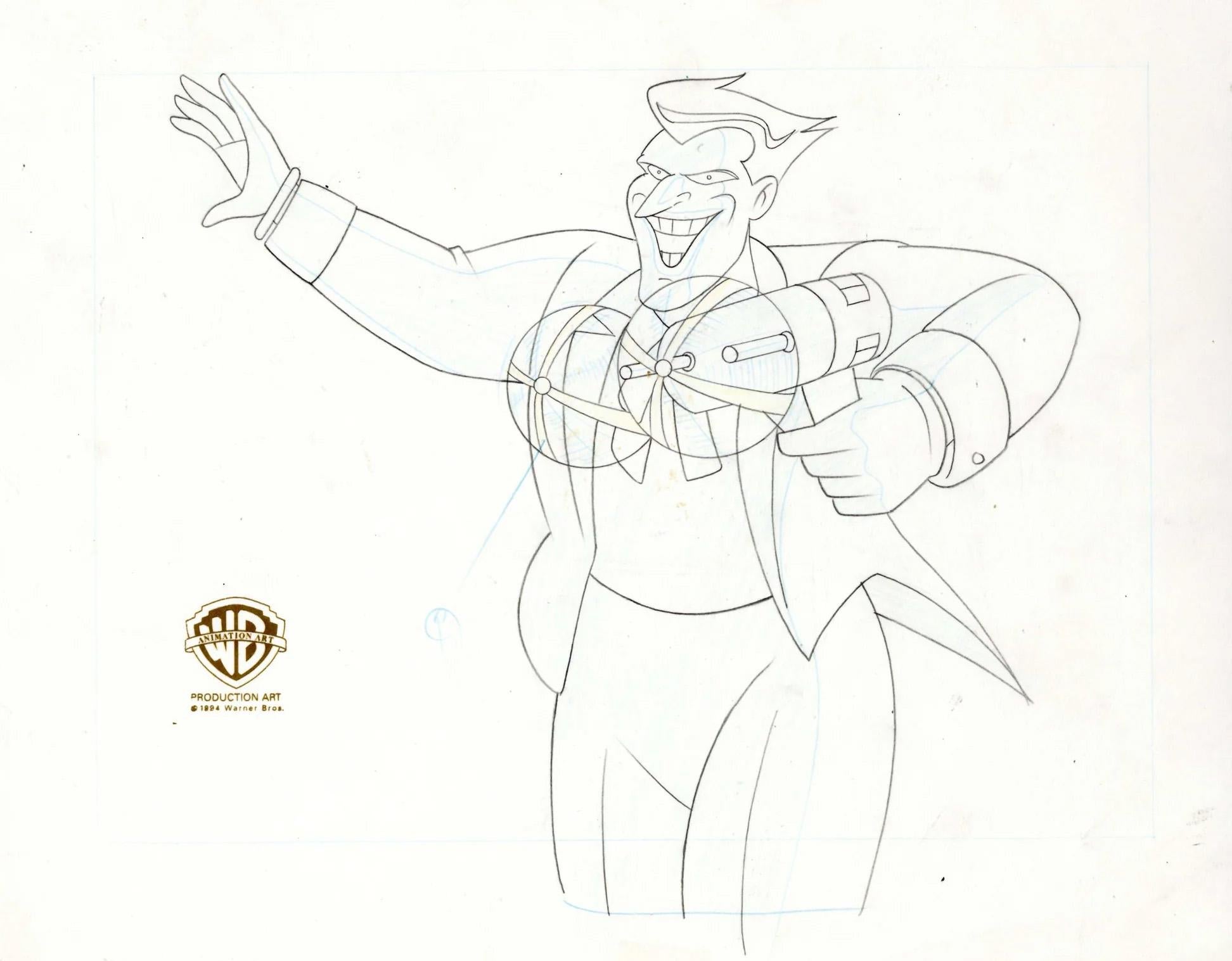 Batman The Animated Series, dessin de production d'origine : Joker - Art de DC Comics Studio Artists