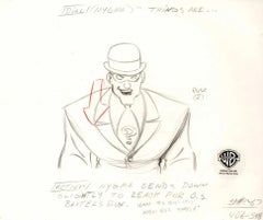 Vintage Batman The Animated Series Original Production Drawing: Riddler