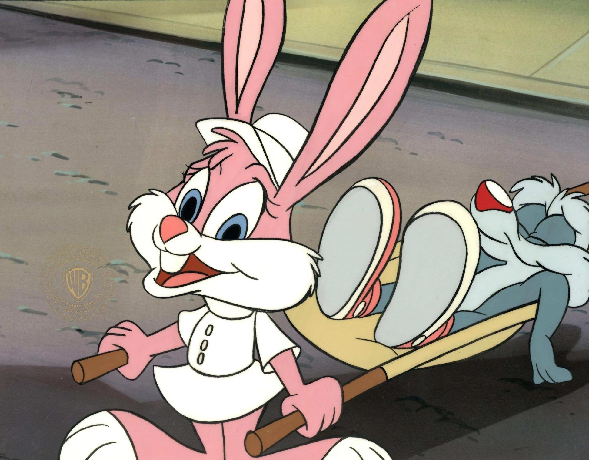 Tiny Toons Producción Original Cel: Babs Bunny y Calamity Coyote - Art de Warner Bros. Studio Artists