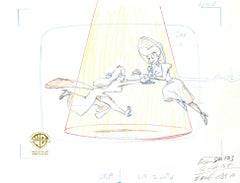 Animaniacs Original Production Layout Drawing: Minerva and Hello Nurse