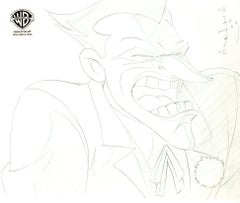 Vintage Batman The Animated Series Original Production Drawing: Joker