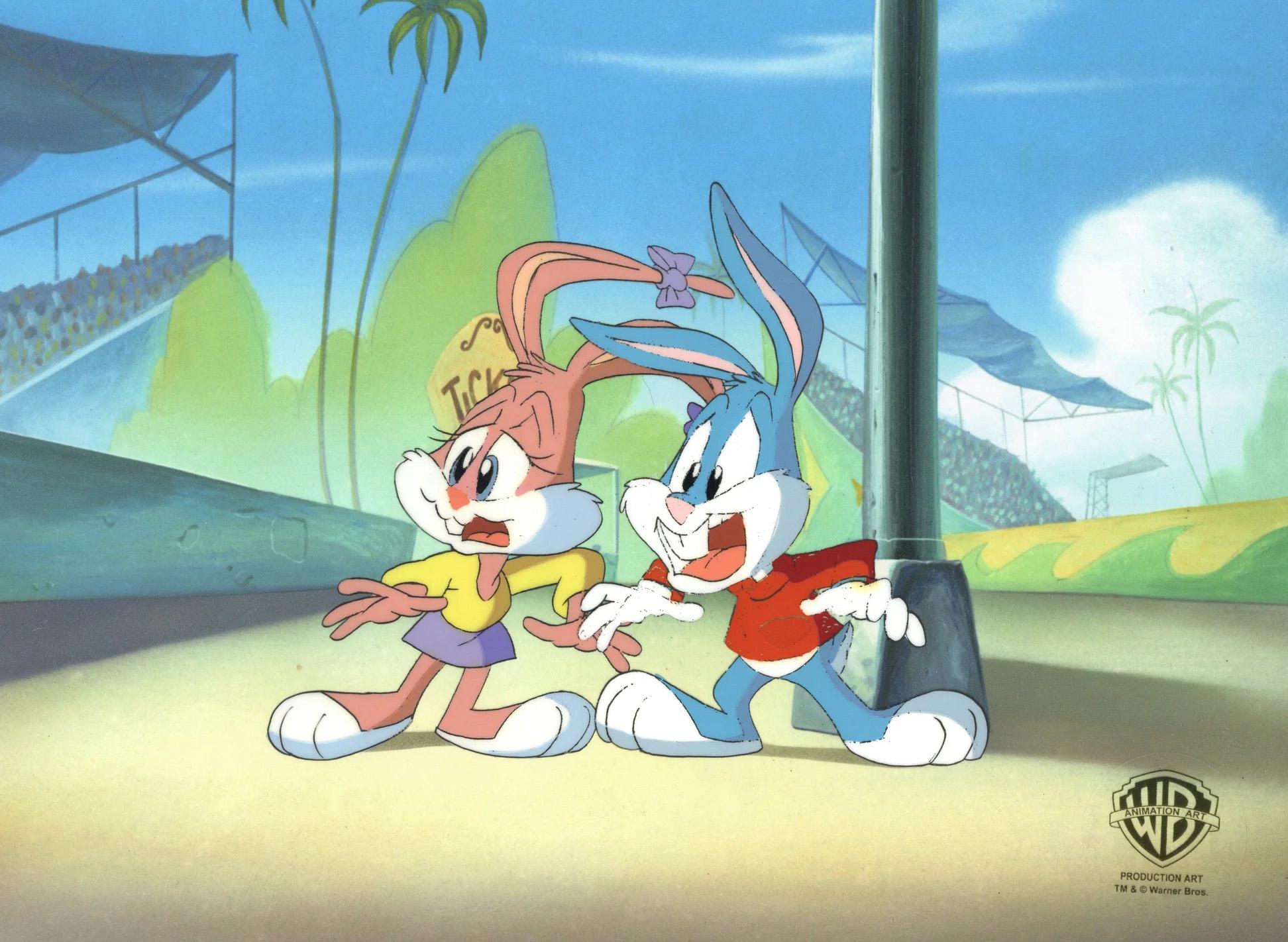 Tiny Toons Adventures Original Production Cel: Babs and Buster Bunny - Art by Warner Bros. Studio Artists