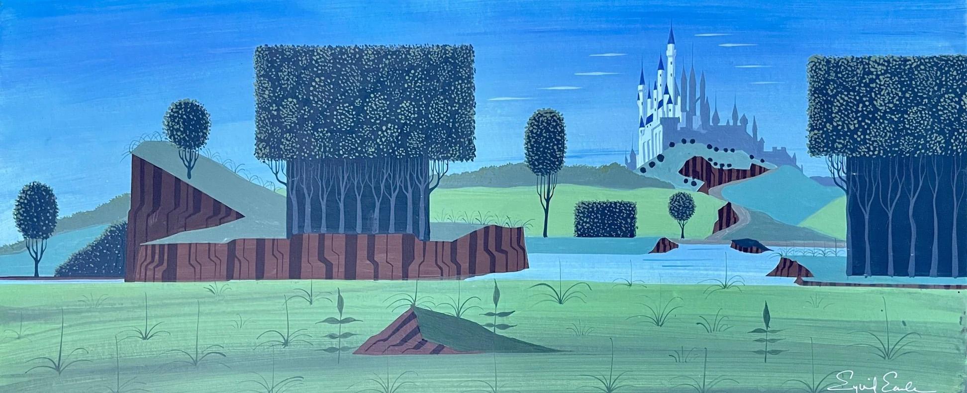 Sleeping Beauty Original Concept Painting: The Castle - Art by Eyvind Earle