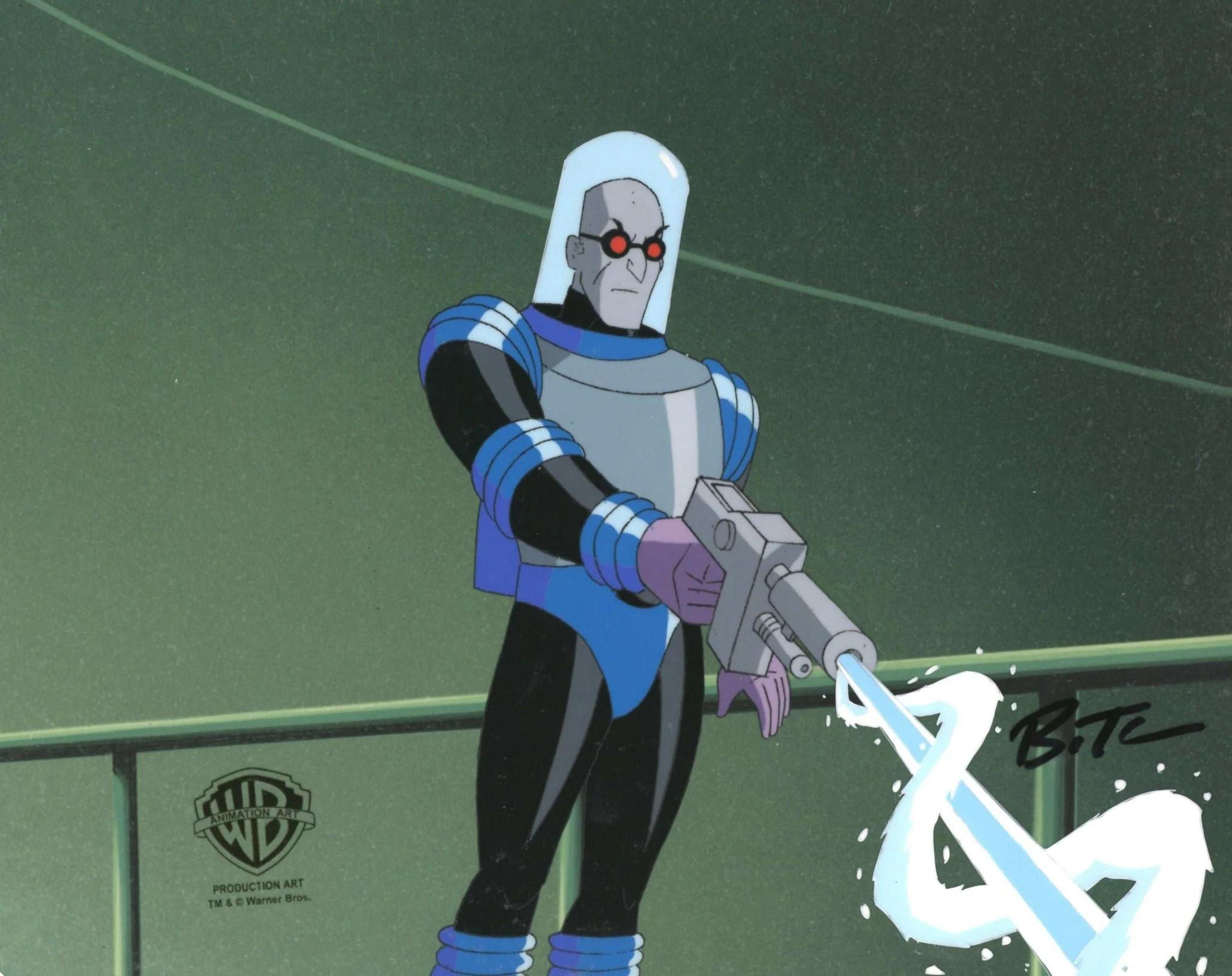 Batman The Animated Series Production Cel Signed by Bruce Timm: Mr. Freeze - Art by DC Comics Studio Artists