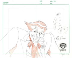 Vintage The New Batman Adventures Production Drawing signed by Bruce Timm: Joker