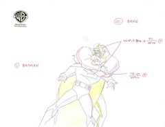 The New Batman Adventures Original Production Drawing: Batman and Bane