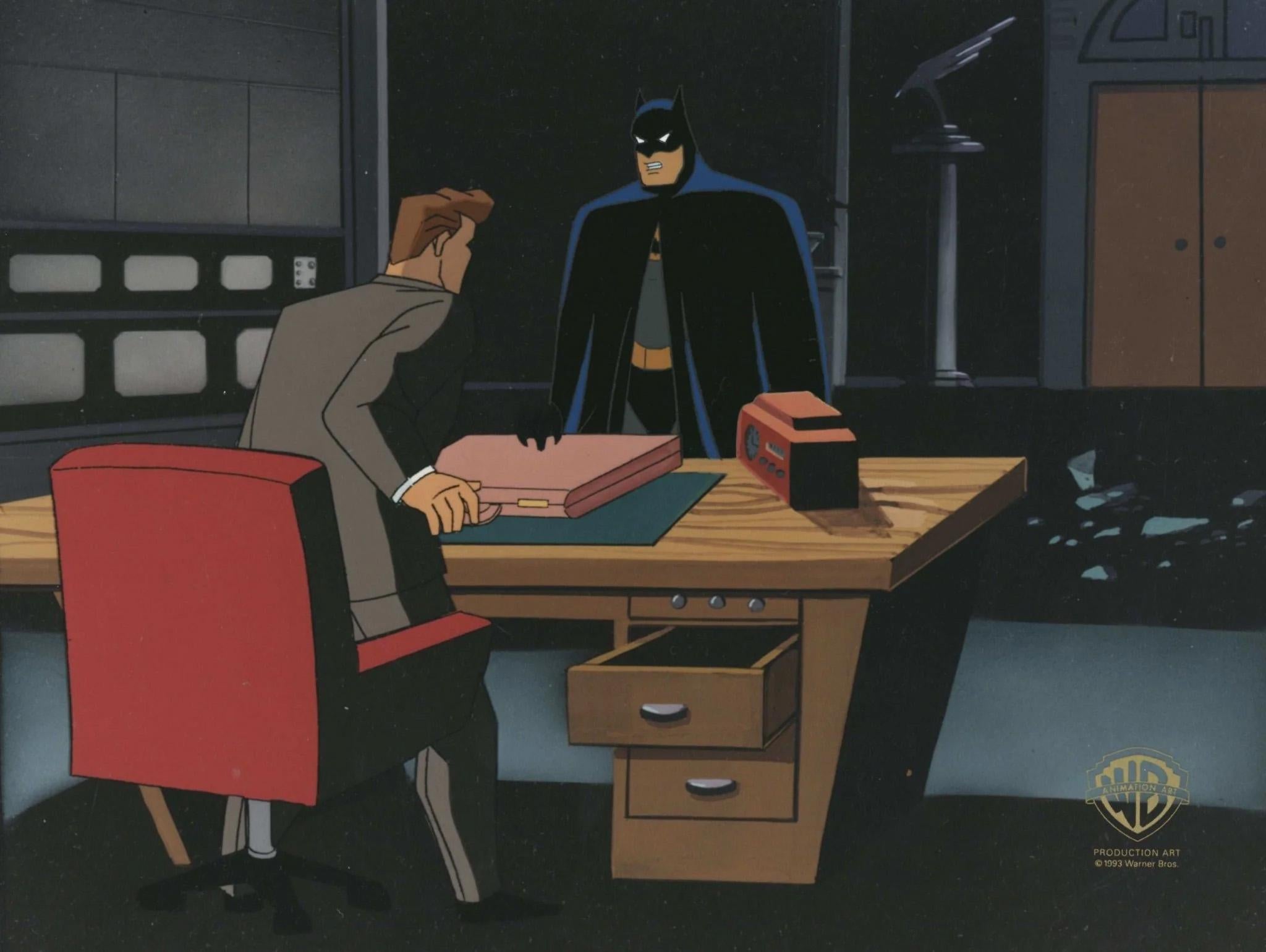 Batman The Animated Series Original Production Cel: Batman and Cameron Kaiser - Art by DC Comics Studio Artists
