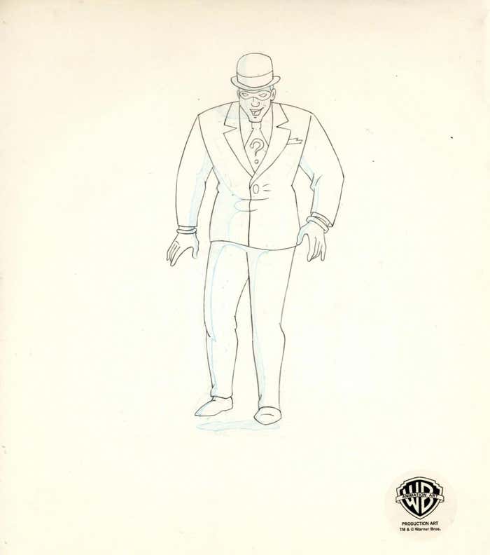 Animated Riddler Drawing DC Comics Studio Artists - Batman The Animated Series Original ...