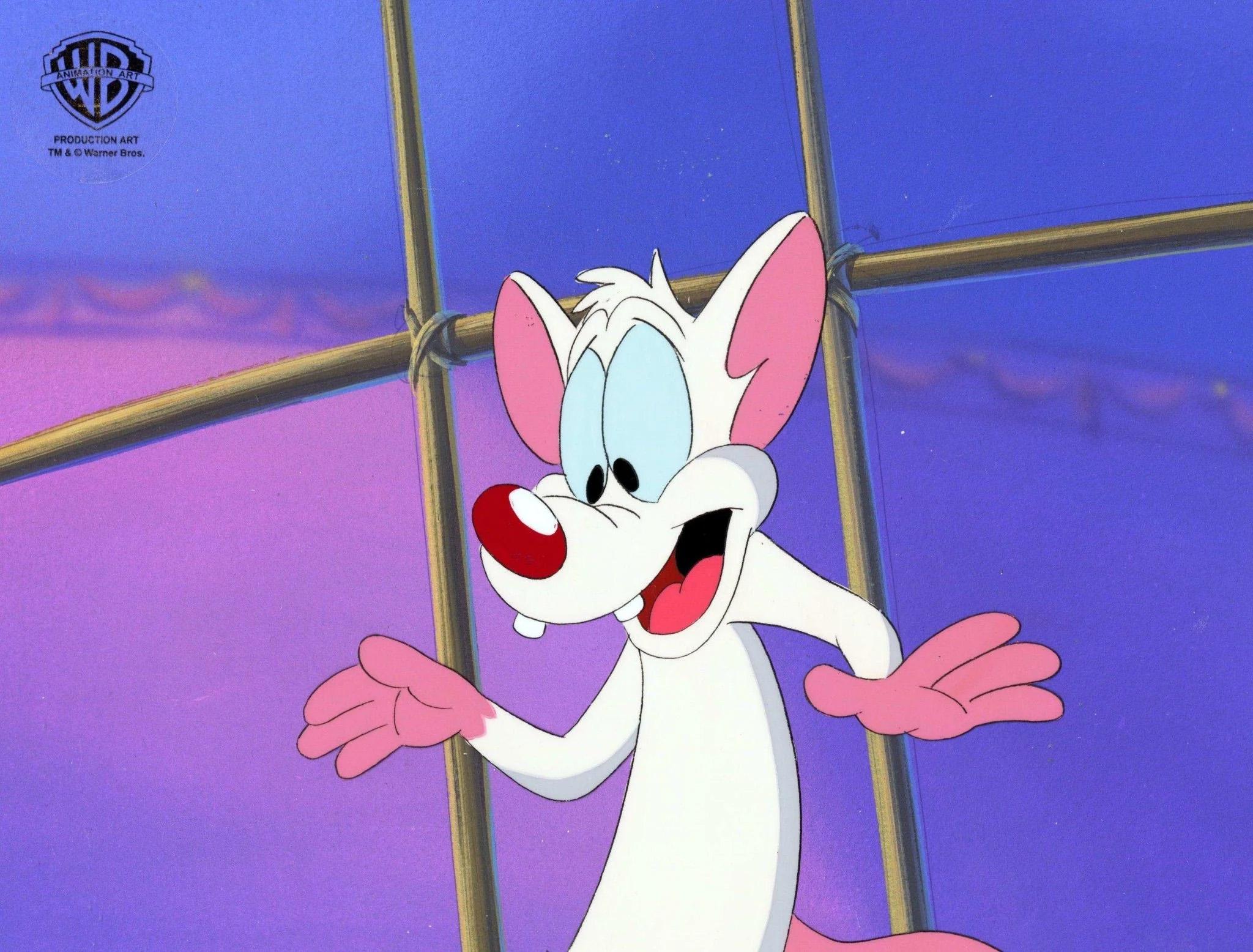 Pinky And The Brain Original Production Cel Key Setup: Pinky - Art by Warner Bros. Studio Artists