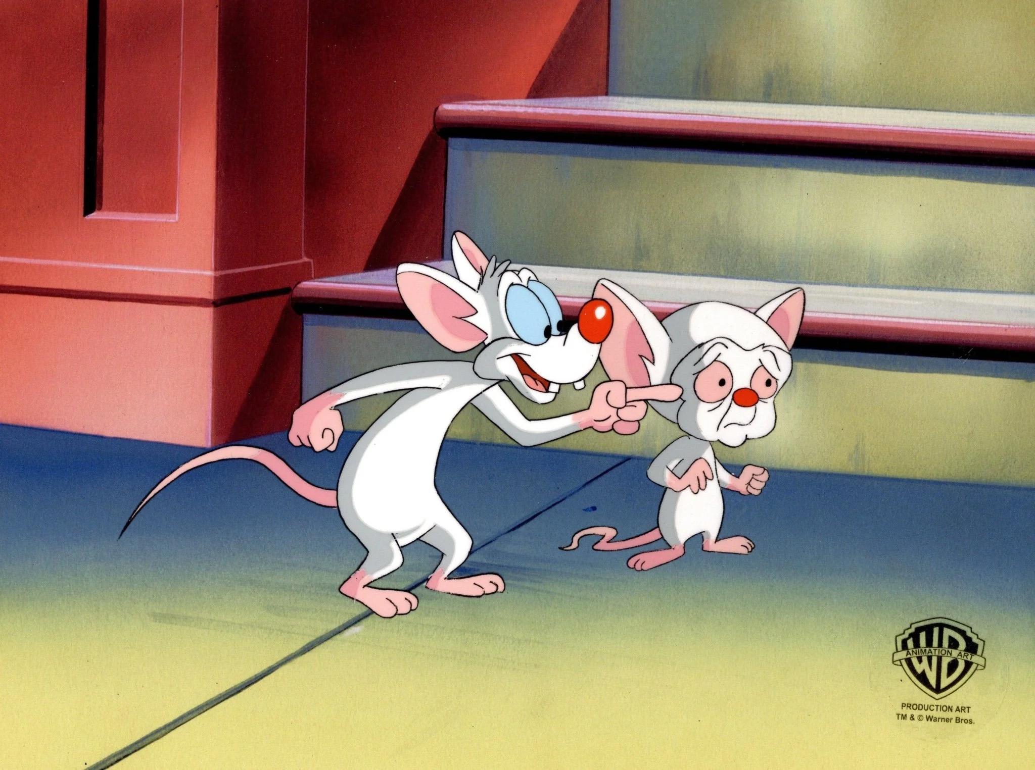 Pinky And The Brain Original Production Cel: Pinky and Brain - Art by Warner Bros. Studio Artists