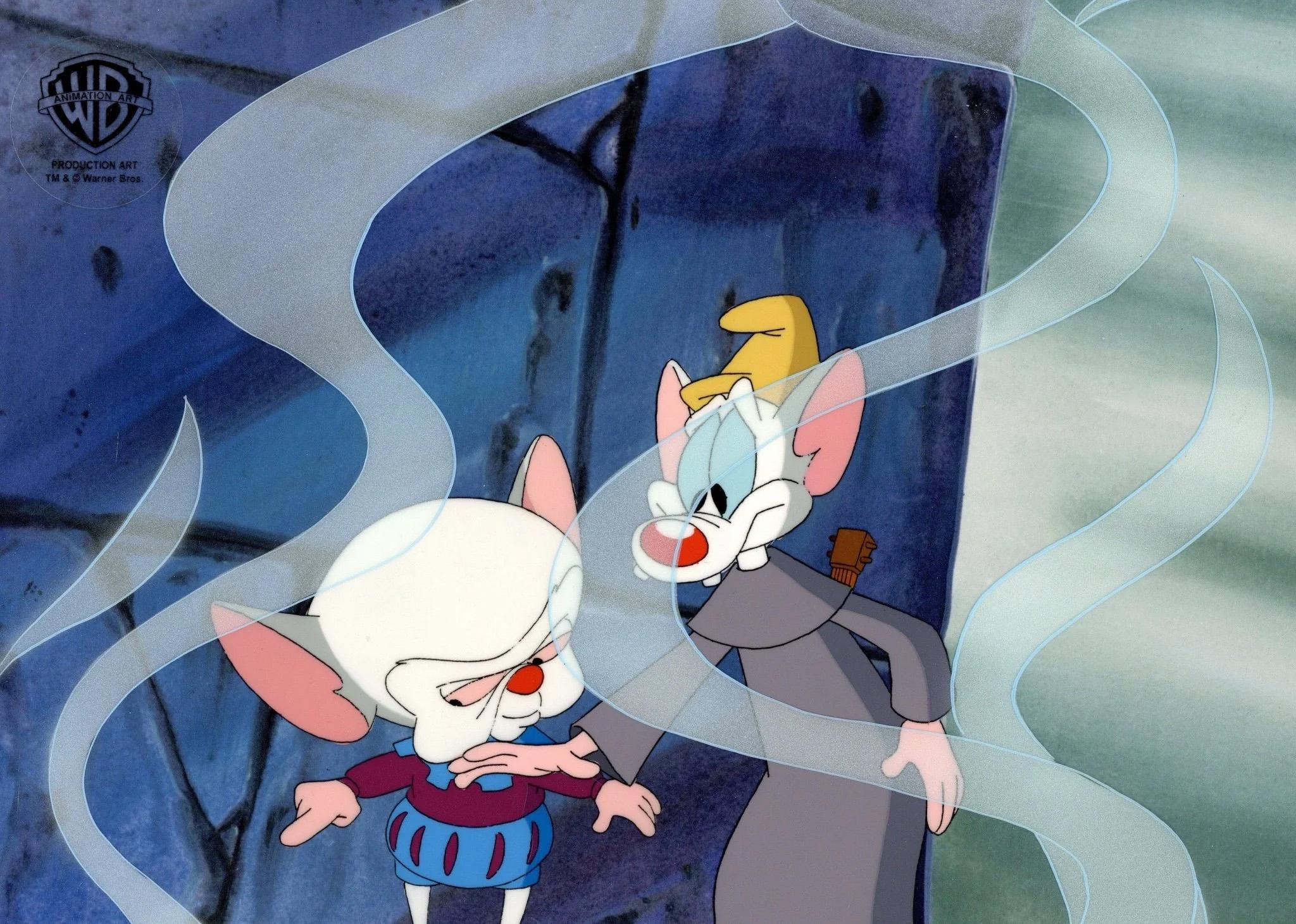 Pinky And The Brain Original Production Cel: Pinky and Brain - Art by Warner Bros. Studio Artists