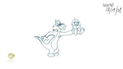 Vintage Looney Tunes Original Production Drawing: Sylvester and Tweety