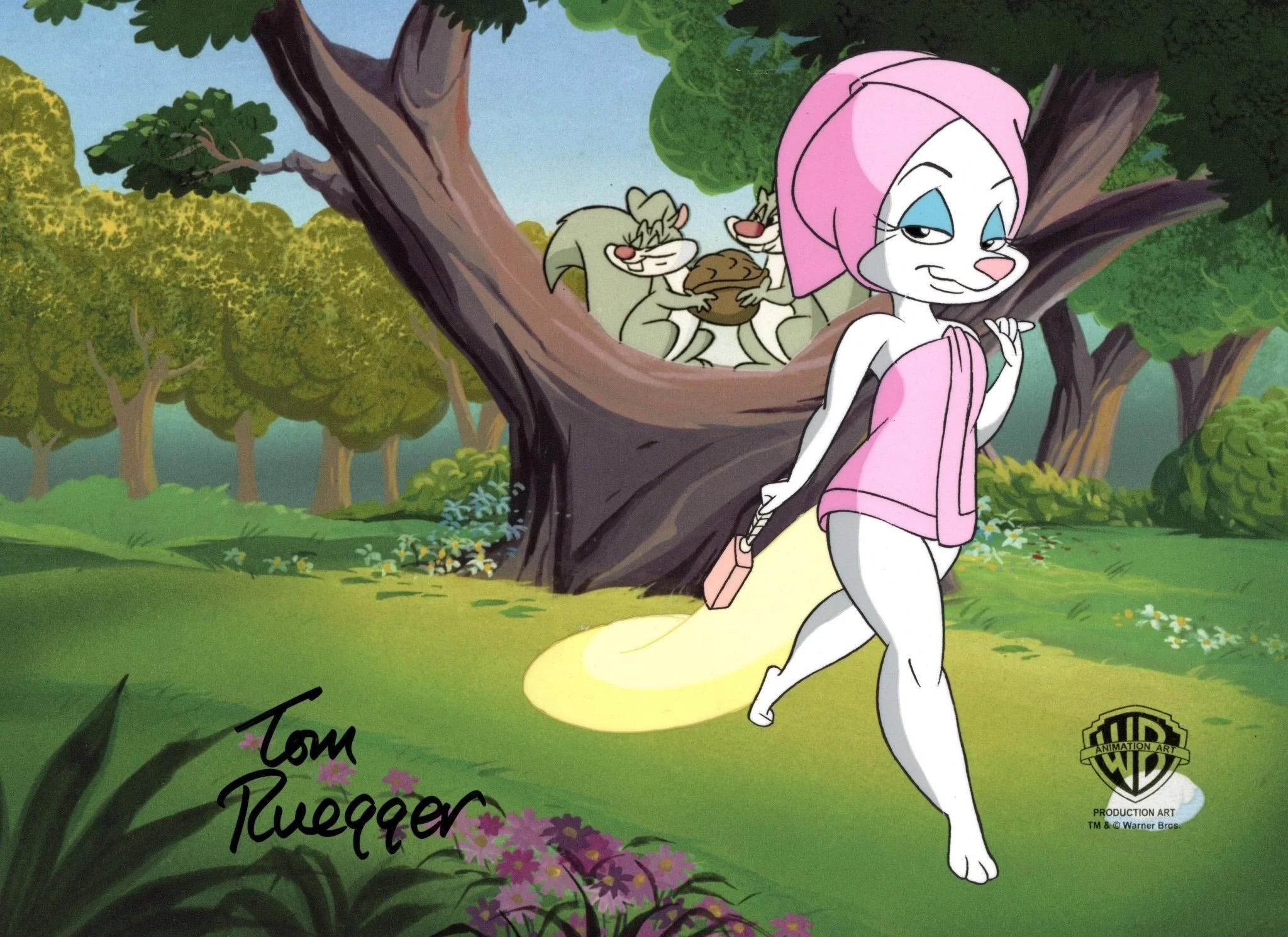 Animaniacs Original Production Cel Signed by Tom Ruegger: Minerva - Art by Warner Bros. Studio Artists