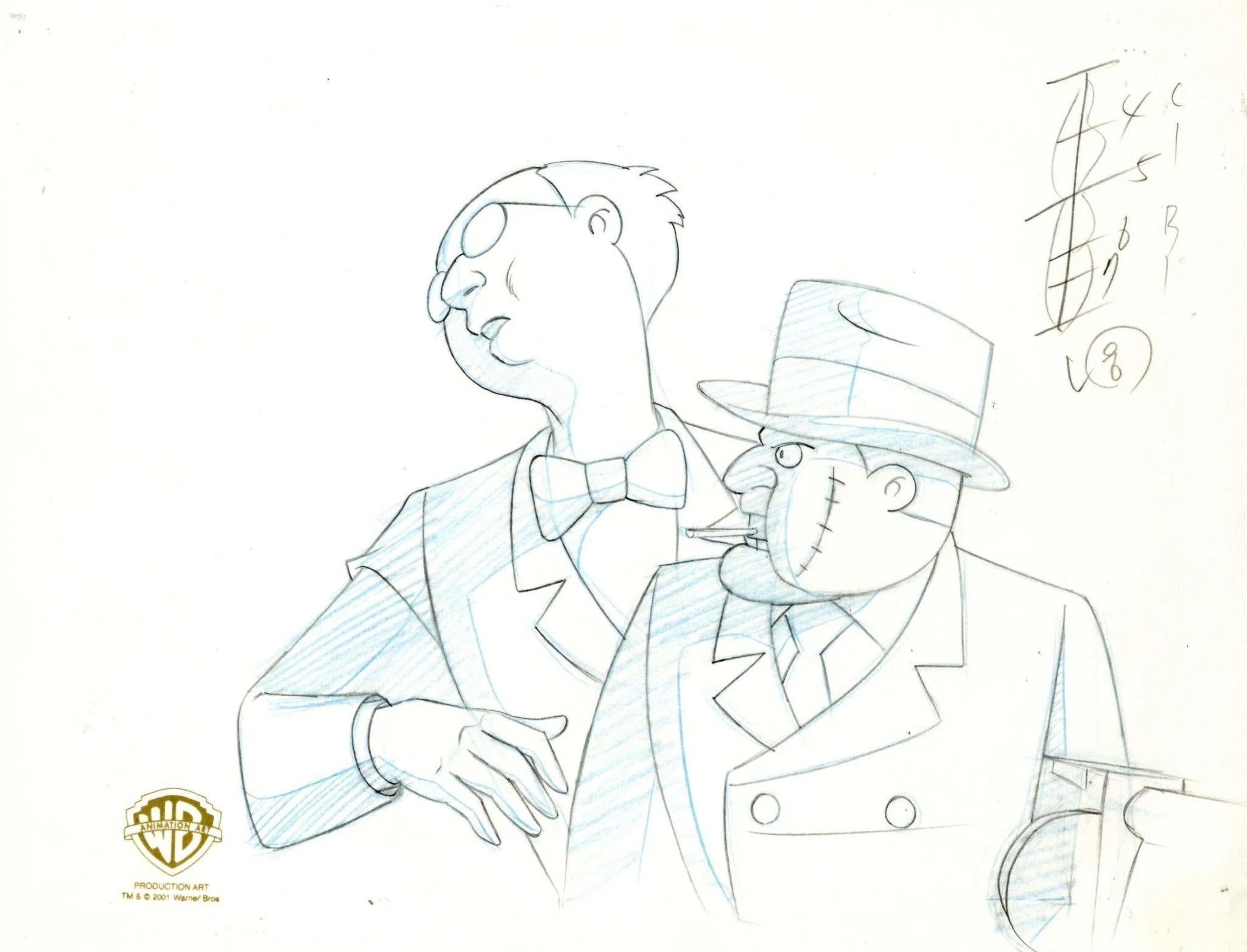 Batman The Animated Series Original Production Drawing: Scarface, Ventriloquist - Art by DC Comics Studio Artists