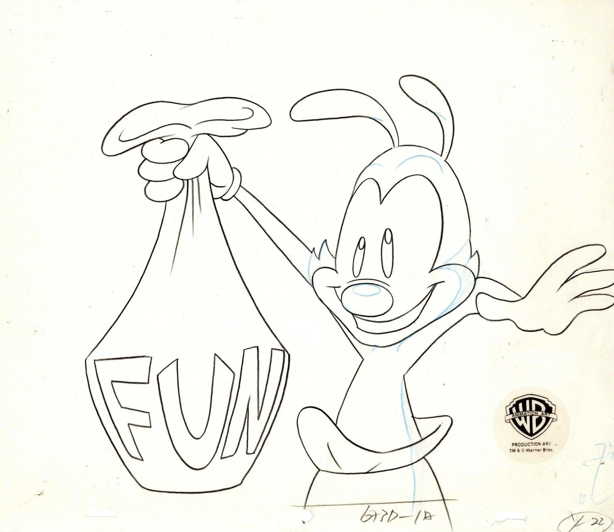 Animaniacs Original Production Drawing: Yakko - Art by Warner Bros. Studio Artists