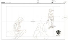 Teen Titans Original Production Drawing: Starfire and Robin