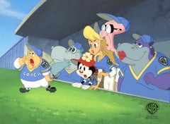 Vintage Animaniacs Original Production Cel on Original Background: Coach and The Team 