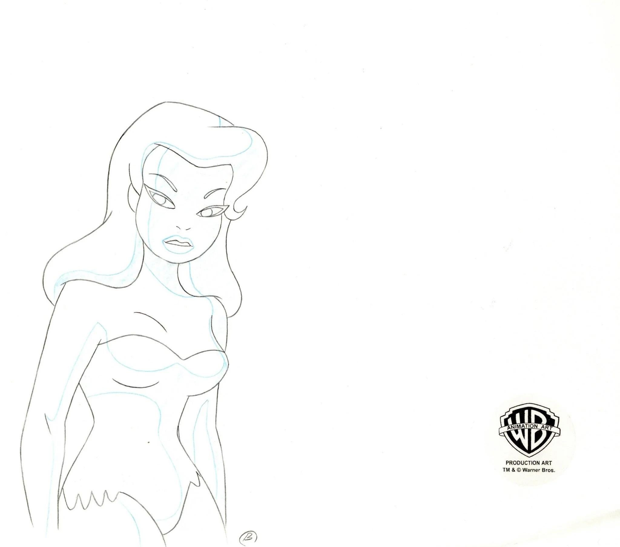 Batman The Animated Series Original Production Drawing: Poison Ivy - Art by DC Comics Studio Artists