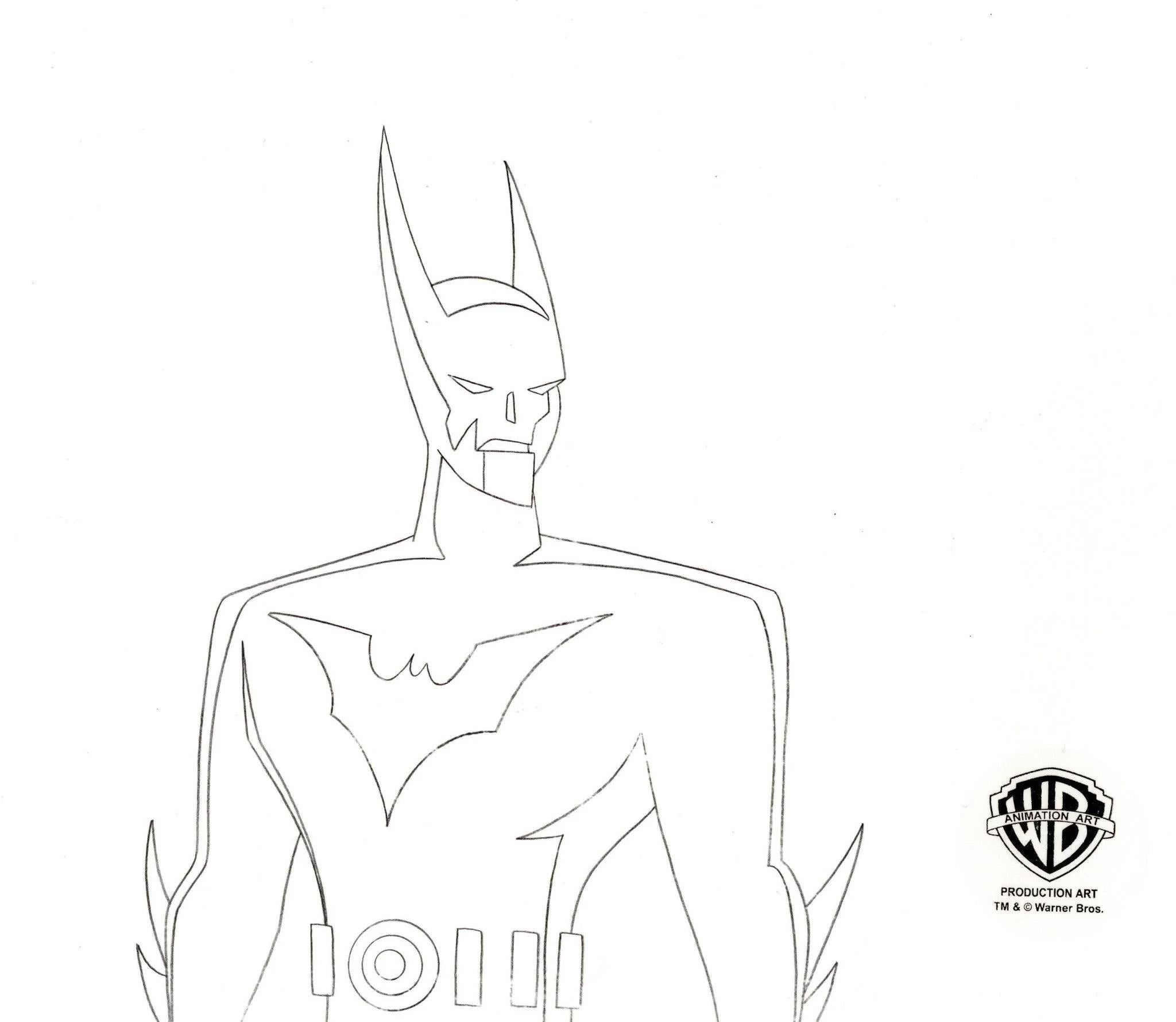 Batman Beyond Original Production Cel with Matching Drawing: Batman - Pop Art Art by DC Comics Studio Artists