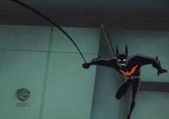 Cel de producción original de Batman Más Allá con dibujo a juego: Batman