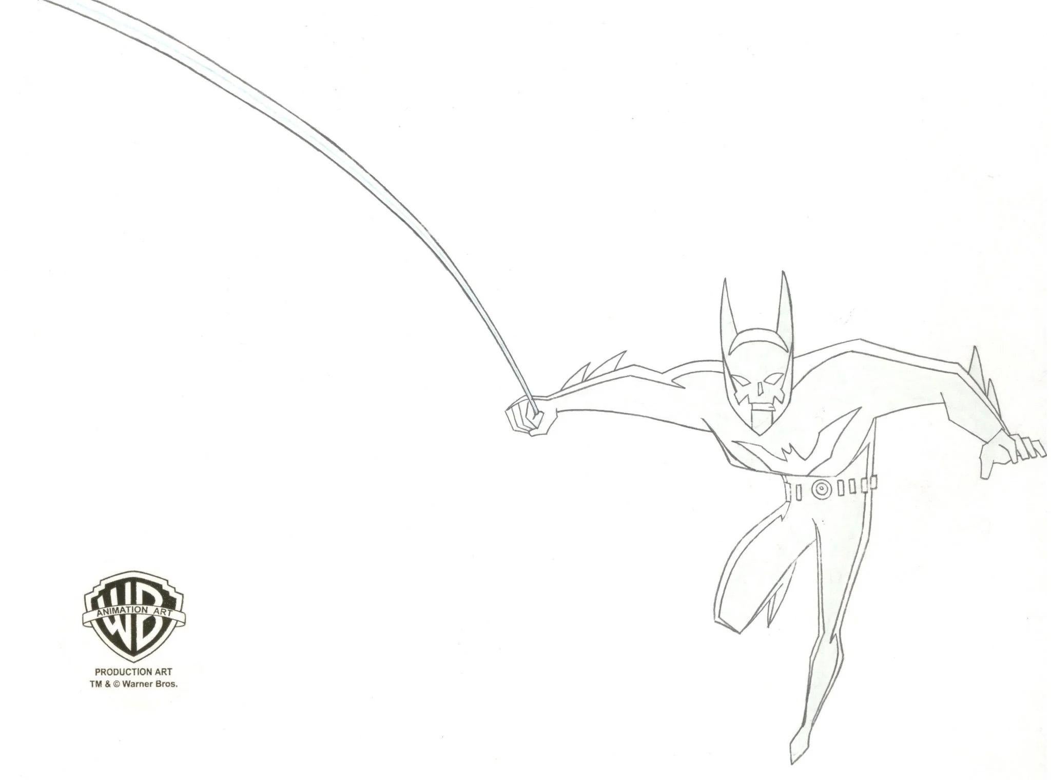 Batman Beyond Original Production Cel with Matching Drawing: Batman - Pop Art Art by DC Comics Studio Artists