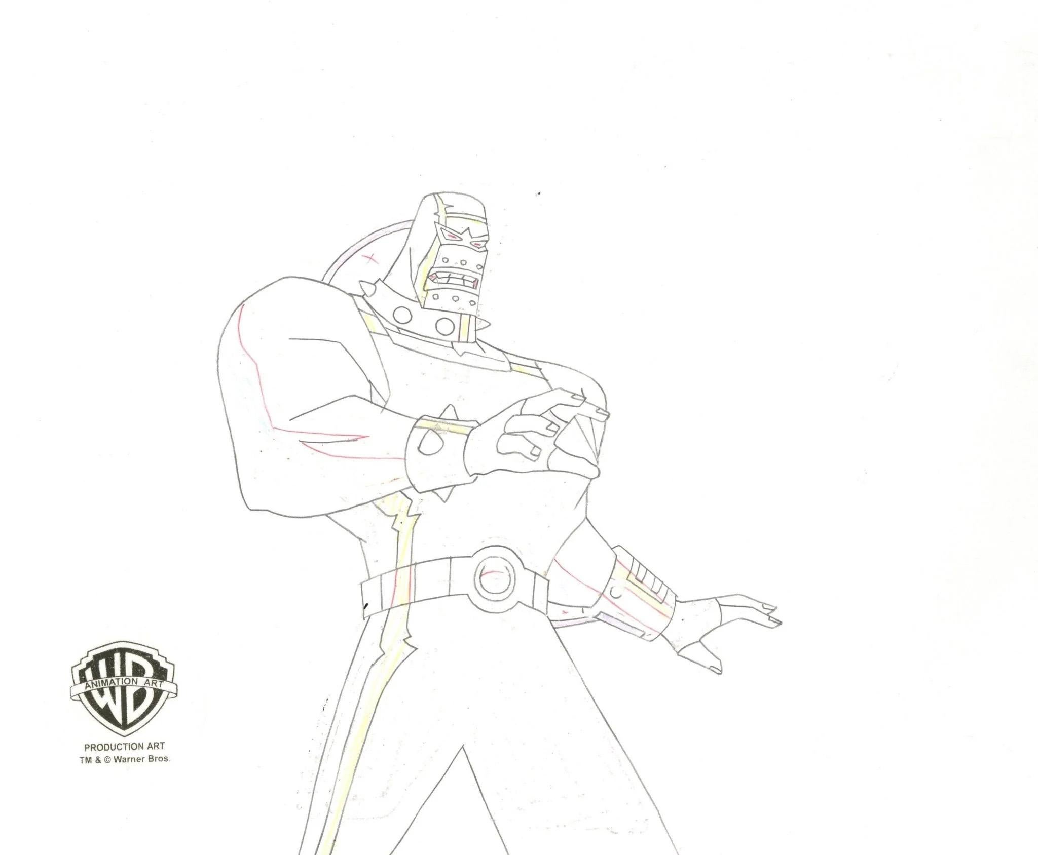 The New Batman Adventures Original Production Cel with Matching Drawing: Bane - Pop Art Art by DC Comics Studio Artists